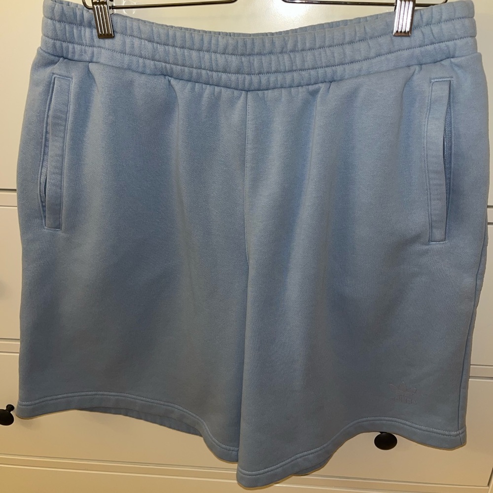 Adidas blue sweat shorts